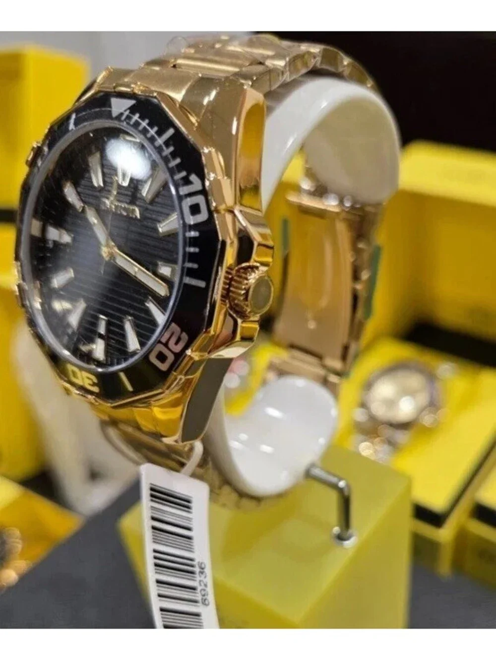 Invicta Pro Diver Meridian Men's Quartz Watch 46mm Gold/Black 69236 NIB